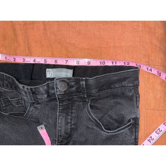 Wit & Wisdom Black Denim Stretch Mid-Rise Ankle Skinny Jeans Women's Size 4P - Picture 8 of 12